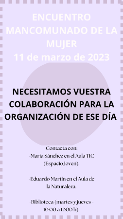 Imagen 11 de Marzo - COLABORACIÓN ENCUENTRO MANCOMUNADO DE LA MUJER