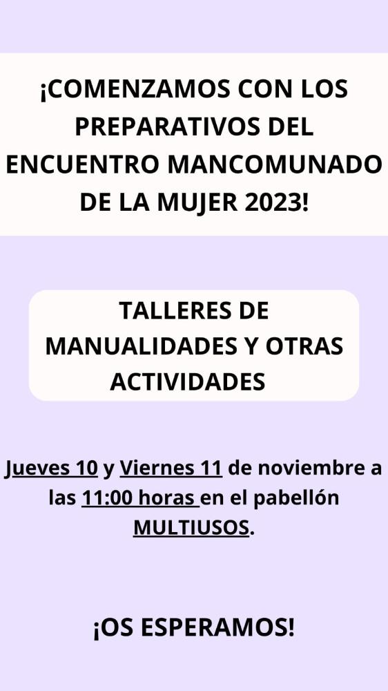 Imagen PREPARATIVOS PARA EL DÍA MANCOMUNADO DE LA MUJER