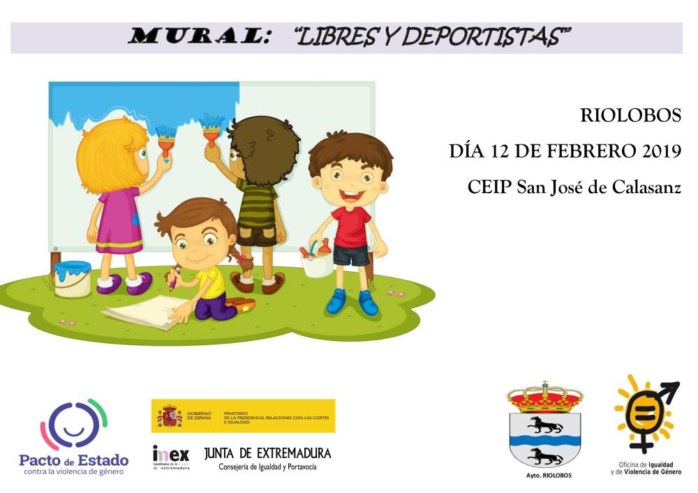 Imagen 12 de Febrero - Mural 'Libres y deportistas'
